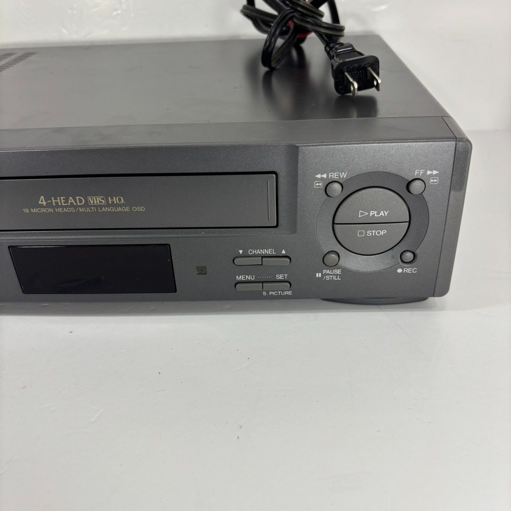 Sharp VC-A574U 4 Head VHS VCR Player Recorder Tested Works w/ Remote, Cables - Picture 4 of 12
